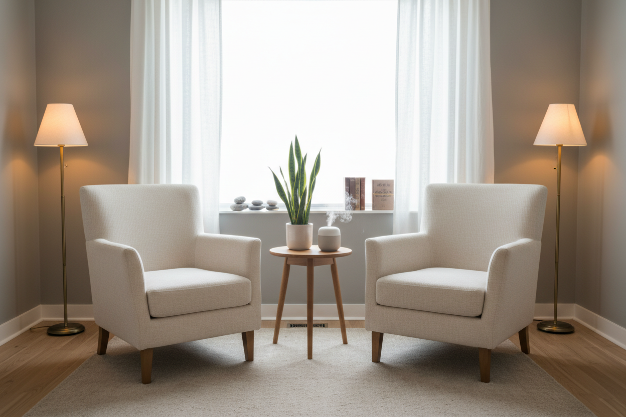 Comfortable therapy room